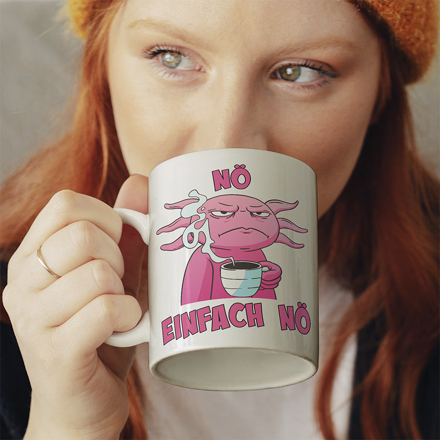 Nö Einfach Nö Axalotl Lustige Kaffeetassee online kaufen Geschenkidee