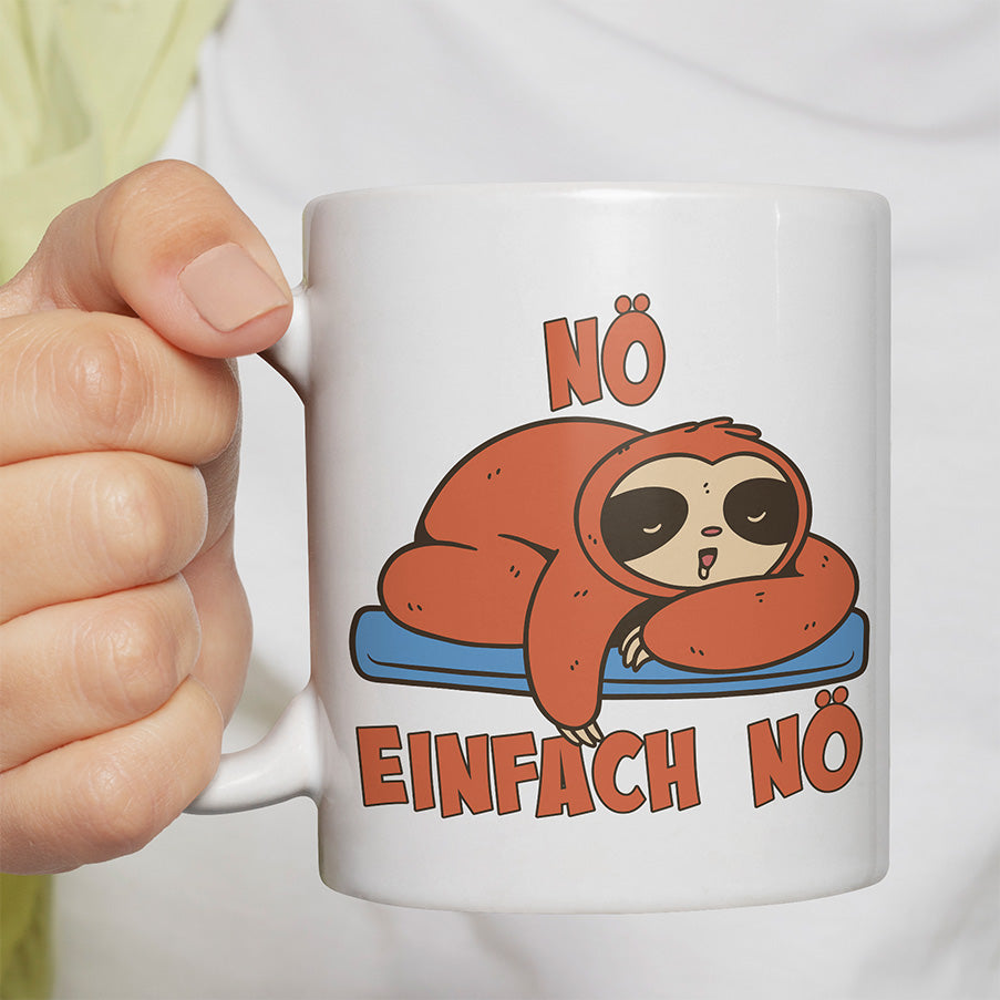 Nö Einfach Nö Faultier 3 Lustige Kaffeetassee online kaufen Geschenkidee