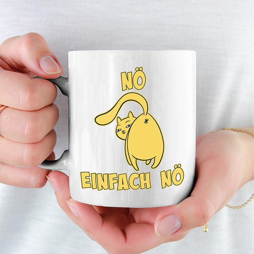 Nö Einfach Nö Katze zeigt Hintern 1 Lustige Kaffeetassee online kaufen Geschenkidee