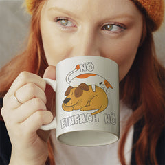 Nö Einfach Nö Hund Katze schlafen Lustige Kaffeetassee online kaufen Geschenkidee