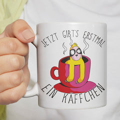 Jetzt gibts erstmal ein Käffchen Faultier 2 Lustige Kaffeetassee online kaufen Geschenkidee