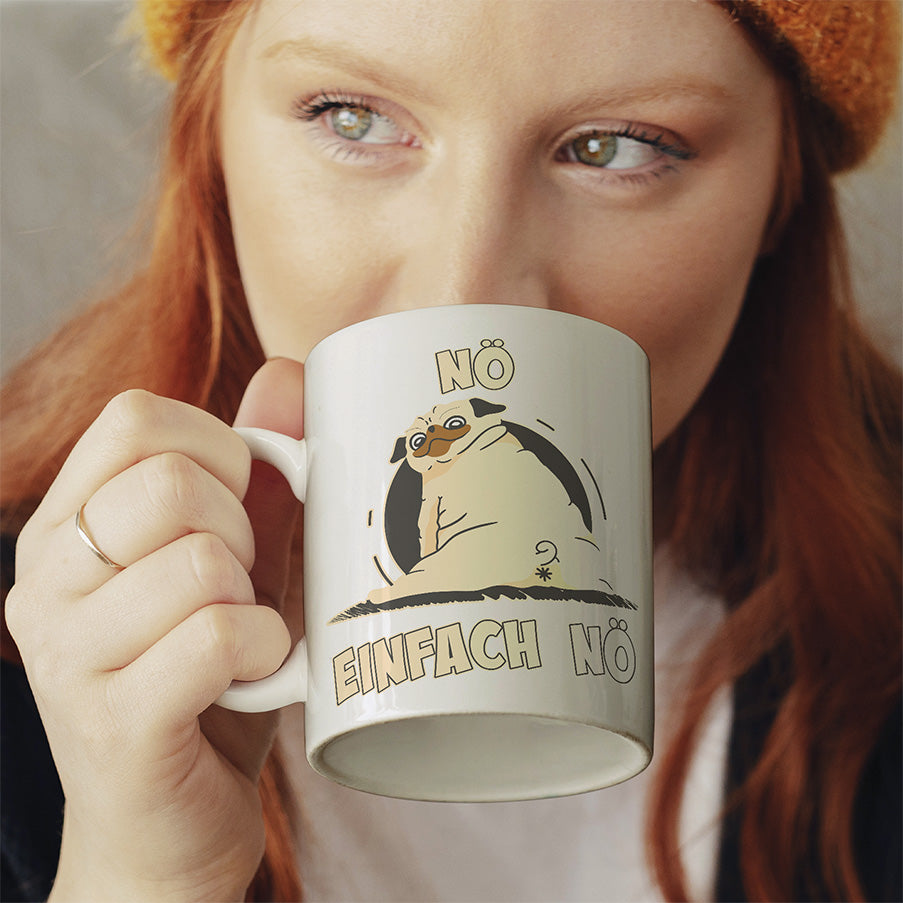 Nö Einfach Nö Mops 2 Lustige Kaffeetassee online kaufen Geschenkidee