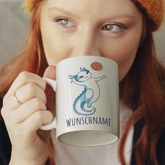 Axolotl Volleyball Kaffee Personalisierbar Name Lustige Kaffeetassee online kaufen Geschenkidee