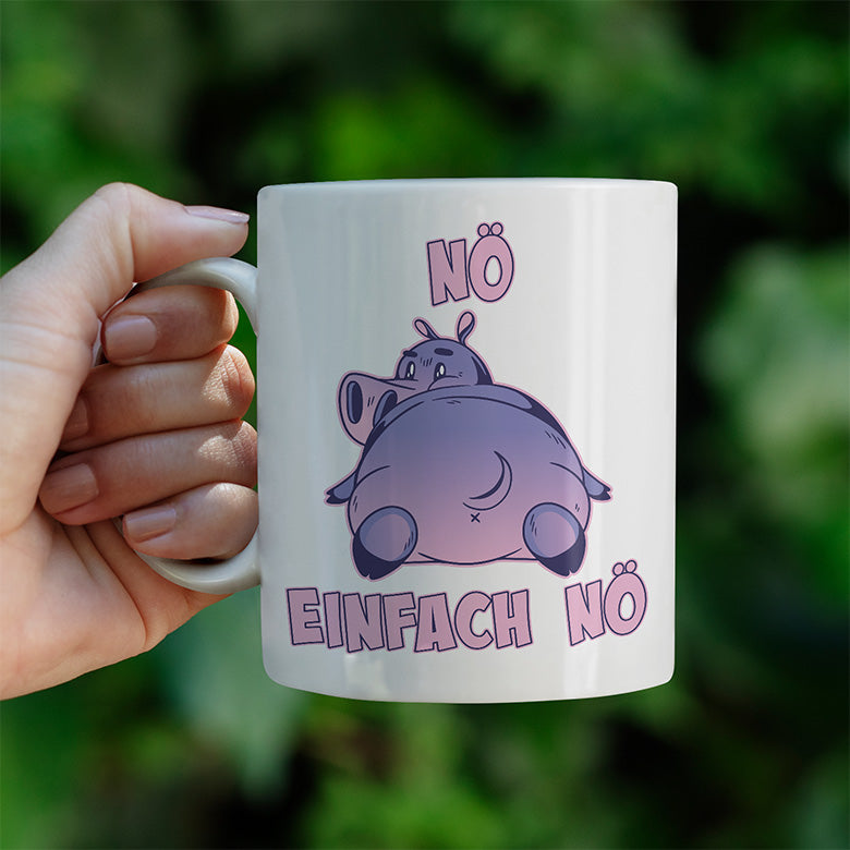 Nö Einfach Nö Flusspferd Lustige Kaffeetassee online kaufen Geschenkidee