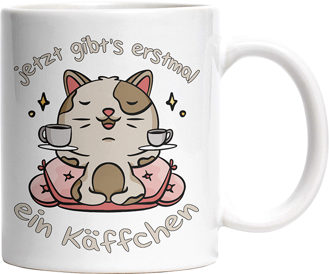 Jetzt gibts erstmal ein Käffchen Katze 3 Witzige Tasse kaufen Geschenk