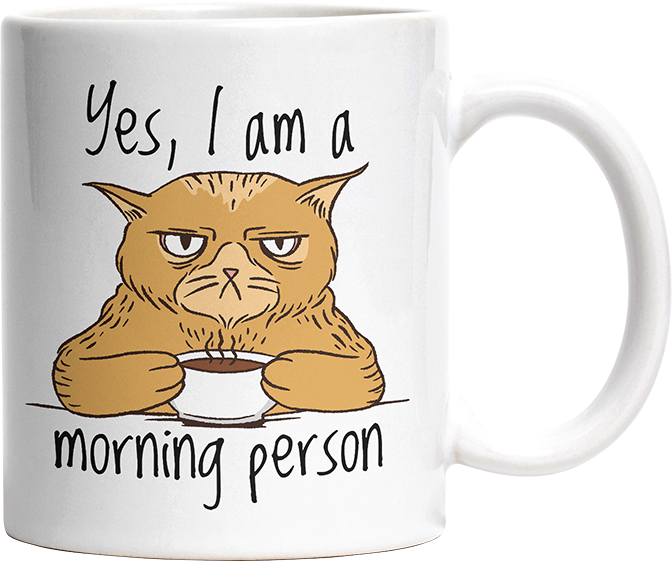 Yes I am a morning person Cat Witzige Tasse kaufen Geschenk